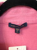 Skies Are Blue Pink Denim 28" Inseam Jumpsuit, XL