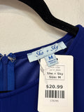 She + Sky Blue 19" Inseam Jumpsuit, M