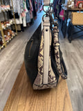 Coach Black Harley Hobo Snake Embossed Crossbody Bag, 14.25"x10"x4.5"