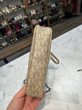 Michael Kors Gold Double Zip Wristlet, 7"x4.5"