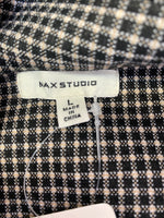 Max Studio Black Print Dress, L