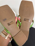 Katy Perry Green Camie Shell Sandals, 6