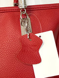 Genuine Leather Red Shoulder Bag, 15"x11.5"