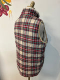 New Pink Lily Reversible Plaid Vest, L