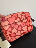Coach Heart Print Small Crossbody Bag, 7.5"x5"