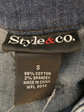 Style & Co Denim Upcycled Jacket, S