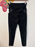 New Yummie Black Tommy Coated Moto 28" Inseam Leggings, M
