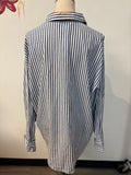New Elizabeth & James Blue Stripe Top, XL