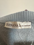 Zenana Blue/Gray Sweatshirt, 1X