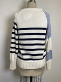 Hem & Thread White/Blue Sweater, M