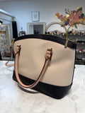 Anne Klein Tan/Black/Pink Satchel Crossbody Bag, 13"x10"
