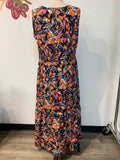 French Connection Black Print Dress, XXL