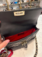 Aspinal of London Black Lottie Pillow Leather Shoulder Bag, 8.75"x5" (retail $1045)