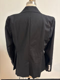 New Boston Proper Black with Faux Leather Trim Jacket, 16