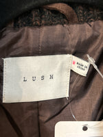 Lush Brown Open Front Jacket, M