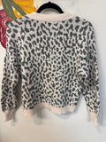 Loft Cream/Gray Sweater, XS