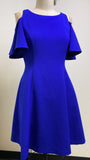 Eliza J Blue Open Shoulder Dress, 6