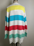 New Lane Bryant White Stripe Cardigan, 18/20