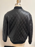 Rebecca Minkoff Black Quilted Faux Leather Jacket, M
