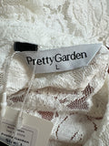New Pretty Garden White Lace Top, L
