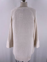 Allison Brittney White/Ivory Chenille Tunic Sweater, L