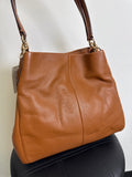 New Coach Brown Leather Phoebe Crossbody Bag, 12"x11"