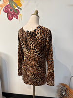 Boston Proper Animal Print Cardigan, S