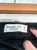 Abercrombie & Fitch Black Faux Leather 90s Straight 30" Inseam Jeans, 4
