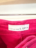Loft Pink Kick Crop 22" Inseam Jeans, 4