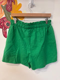 Strut & Bolt Green Linen Shorts, L