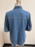 New Entro Cowboy Tie Denim Top, M