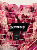 Express Floral Smocked Skirt, XL