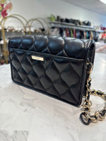 Aspinal of London Black Lottie Pillow Leather Shoulder Bag, 8.75"x5" (retail $1045)