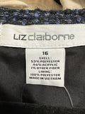 Liz Claiborne Black/Blue/Gold Dress, 16