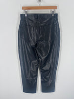 Abercrombie & Fitch High Rise Ankle Straight Faux Leather Jeans, 10