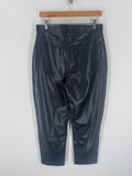 Abercrombie & Fitch High Rise Ankle Straight Faux Leather Jeans, 10