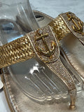 Nurture Gold Sandals, 9.5