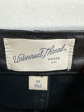 Universal Thread Black Faux Leather 90s Straight 32" Inseam Jeans, 8