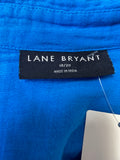 Lane Bryant Blue Gauze Top, 18/20