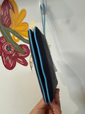 Talbots Blue Leather Wristlet, 7"x5"