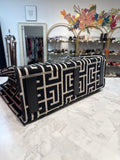 Balmain Black B-Army 42 Monogram Jacquard & Leather Tote Bag, 11.25"x13.5"