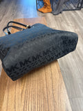 Michael Kors Black Signature Tote Bag, 14"x14"