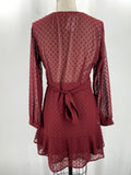 Pink Lily Burgundy Dress, L