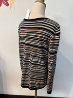 Jones New York Black Stripe Sweater, L