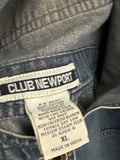 Club Newport Denim 20" Inseam Cropped Overalls, XL