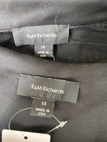 R&M Richards 2pc Black Top + Jacket, 14
