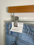 New Loft Wide Leg 31" Inseam Cuffed Jeans, 10