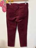 Banana Republic 27" Inseam Burgundy Corduroy Jeans, 4
