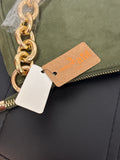 New Hello 3 AM Green Shoulder Bag, 10"x5.5"