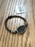 New Onyx Druzy Magnetic Clasp Bracelet